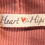 Heart & Hips Mauve Ribbed Crop Top Women Large Long Sleeve Corset Tie Front Y2K Photo 4