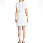 Cloth & Stone NEW Anthropology White Linen Blend Fit & Flare Dress Medium $149 Photo 4