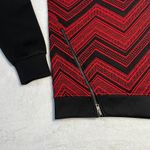 Women's Crewneck Chevron Sweatshirt Size Medium Trendy Colorful Casual Y2K Red Photo 3