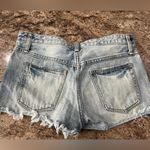 Free People Light Blue Frayed Jean Shorts Photo 1