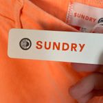 Sundry  Neon Orange Rainbow Stripe  Festival Ankle Zip Corduroy Jogger Size 30 Photo 5