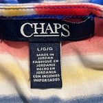 CHAPS  large womens blouse striped v neck short sleeve wrap look bright colors Photo 7