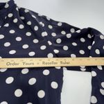 ZARA  Woman Shirt Womens XS Blue White Polka Dot Long Sleeve‎ Blouse Tunic Top Photo 7