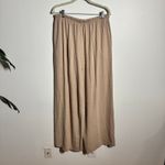 Women Linen Cotton Pull On Pant Tan Coastal Beach Vacation Boho Pocket Tie Waist Size XL Photo 1