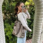 Marciano Y2k gray  large leather tote shoulder bag  Photo 7