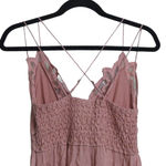 Free People  Adella Slip Dress Mini Rose Lace Adjustable Ruffle Smocked M New Photo 7
