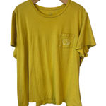 Ivory Ella  T Shirt Womens Size 3XL Yellow Short Sleeve Pocket Elephant Logo Photo 0