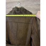 Penny Lane Coat Sz Large Colar Fur Vintage faux suede boho tribal Brown long Photo 12