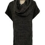 Umgee Sweater Dress Womens Small Grey Ribbed Knit Tunic Lagenlook Cowl Neck Photo 0