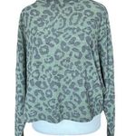Abound  Green Leopard Drop Shoulder Sweater Photo 0