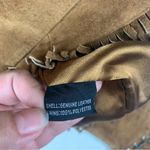 Montana Co women's small brown leather fringe silver turquoise jacket western Photo 10