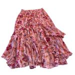 MISA Los Angeles MISA Seva Maxi Skirt Floral‎ Boho Ruffles Size Large Photo 1