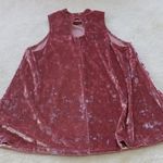 Arizona Jeans  Mauve Velvet Mock Neck Swing Sleeveless Top NWT Photo 3