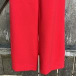 Vince Camuto Like New  Poppy Red Crepe Cropped Inseam Jumpsuit Size 2 Photo 6