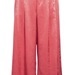 Veronica Beard  Leonor Floral Print Linen Blend Crop Wide Leg Pants Melon 10 NWT Photo 0