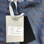 Magari Italy Denim Blue Rose Gold Polka Dots Knee Length Fit & Flare Dress Size M Photo 6