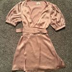 Wilfred  Aritzia Pink Satin Wrap Dress Photo 2