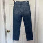 MOTHER High Waisted Rider Ankle Fray Party Like a Pirate Jeans Size 30 Blue Photo 5