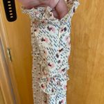 Chic Cream‎ Floral Midi Dress White Size 38 Photo 8