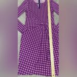 Michael Kors Sheath Dress Womens Extra Small Purple Diamond Print Midi Stretch Photo 7