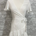 Princess Polly  White Wrap Mini Dress Photo 0