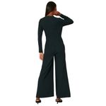 Adam Lippes Jada Flared long sleeve Jumpsuit in Green 8 Womens Dressy Catsuit Photo 2