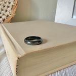 Black Gunmetal Masculine Band “Narcissa” Hematite Dark Ring Punk Goth Grunge Jewelry Photo 4