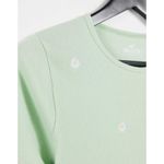 Hollister  XS Must have collection baby tee light green small sunflower g…​ Photo 2