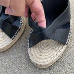 Joie  Lena Leather Espadrille Wedge Black Ankle Strap size 39 Photo 5