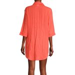 a.n.a Coral Sheer Button Down Swim CoverUp Shirt Dress Photo 1