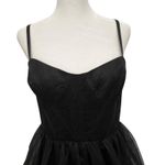 Lulus  Rule The Runway Black Mesh Tulle Bustier Tiered Maxi Dress M Formal Party Photo 13