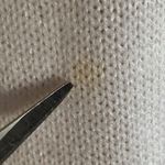 Vintage 90s Off White Knit Cardigan Sweater Crochet Diamond Pattern Long Sleeve Size L Photo 9