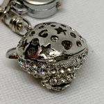 Alexis Bendel Clip On Purse Fob keychain silver Tone heart shaped watch running Photo 4