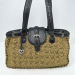 Brighton Leather Trim Raffia Double Strap Shoulder Bag Photo 1