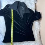 Tadashi Shoji  Women's Velvet Jewel Cuff Wrap Top Full Zip Back Photo 6