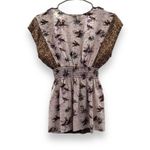 Anthropologie Corey‎ Lynn Calter Thrush Song Bird Silk Short Sleeve Top Sz 2 Pink Photo 3