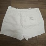 Good American Good 90s Distressed High Rise Shorts White Size 16 Photo 1