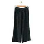 Eileen Fisher  100% Silk Printed Cropped Pull-On Pants High Waist Grey Sz MP Photo 3