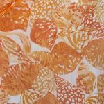 Loft seashell blouse Orange tropical lined v neck Top flutter sleeve XXS petite Photo 4