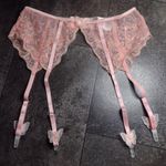 New! Pink Lace 🦋 Butterfly Garter Belt Size M Photo 0