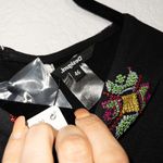 Desigual NWT Black Embroidered Shift Dress Size 46 / 12 US Photo 5