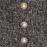 Lovers + Friends NWT REVOLVE  Wolfe Tweed Midi Dress with Pearl Buttons Size L Photo 2