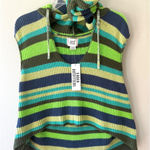 Urban Outfitters UO Sz M Oversized BDG Cropped Hooded Knit Tank Top Pullover Photo 0