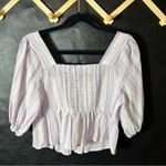 Lush Clothing Lush Lavender And White Stripe‎ Top Size Large Photo 1