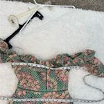 Lovers + Friends  Green Floral Lace Square Neck Mini Dress XS Photo 12