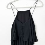 EXPRESS [] Black Popover Flowy High Neck Halter Shorts Romper Pockets Size 10 Photo 3