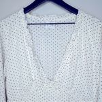 Princess Polly Polly Black and White Polka Dot V-Neck Tiered‎ Dress Size 12 Photo 2