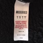 Missguided 🔃 Teddy V Front Black Cropped Hoodie Photo 4