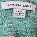 American Eagle  Pastel Green Floral Flowy Elastic Shorts Pockets Small Petite Photo 4