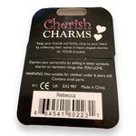 Cherish Charms REBECCA Name Bracelet Charm NEW NWT Silver Tone Silvertone Photo 1
